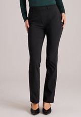 High Rise Rhinestone Bengaline Bootcut Pant, C106, small