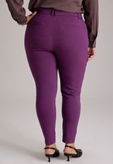 Plus Size High Rise Rhinestone Bengaline Skinny, POTENT PURPLE, small