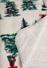 Holiday Trees Sherpa Blanket, C7245, small
