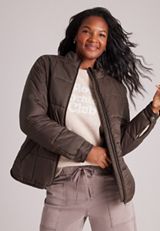 Packable Quilted Puffer Jacket, COFFEE BEAN, small