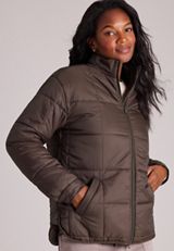 Packable Quilted Puffer Jacket, COFFEE BEAN, small