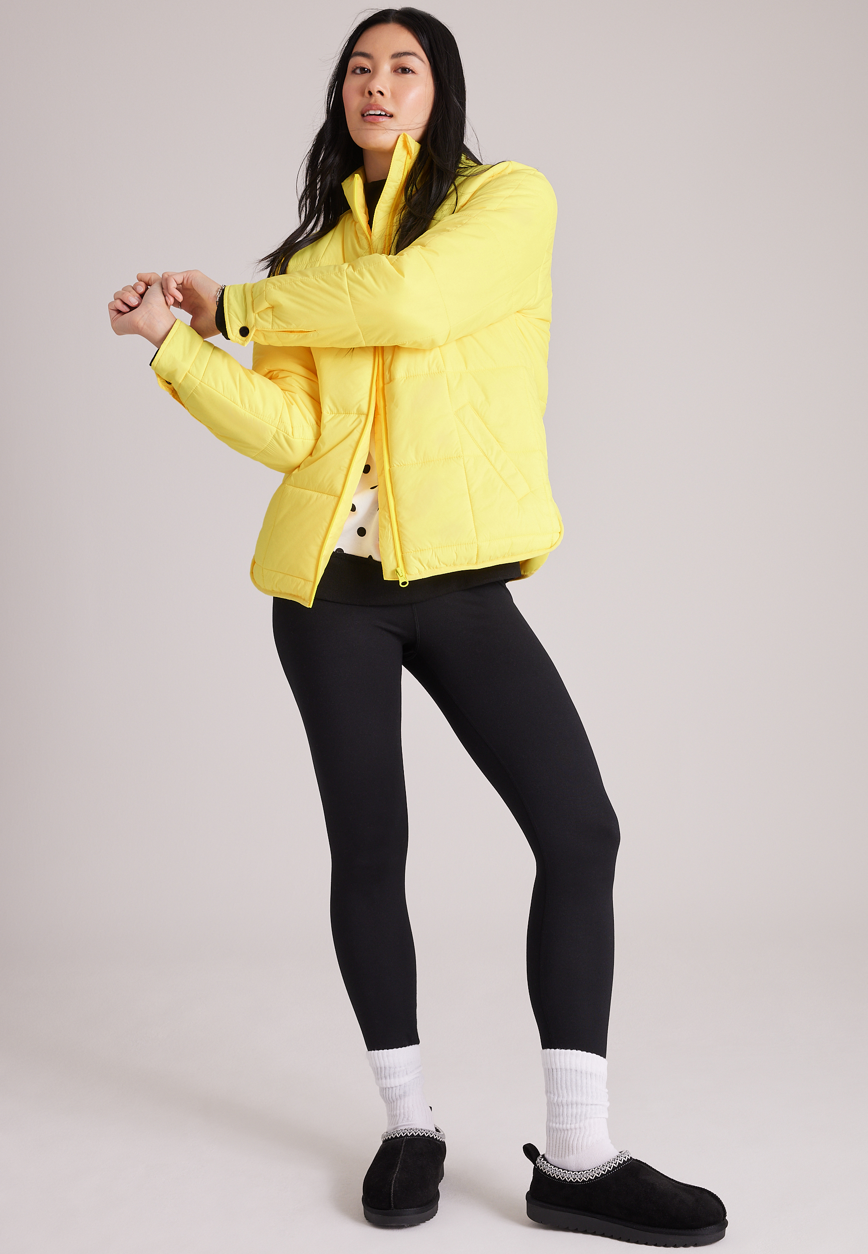 Packable Quilted Puffer Jacket, C3504, large