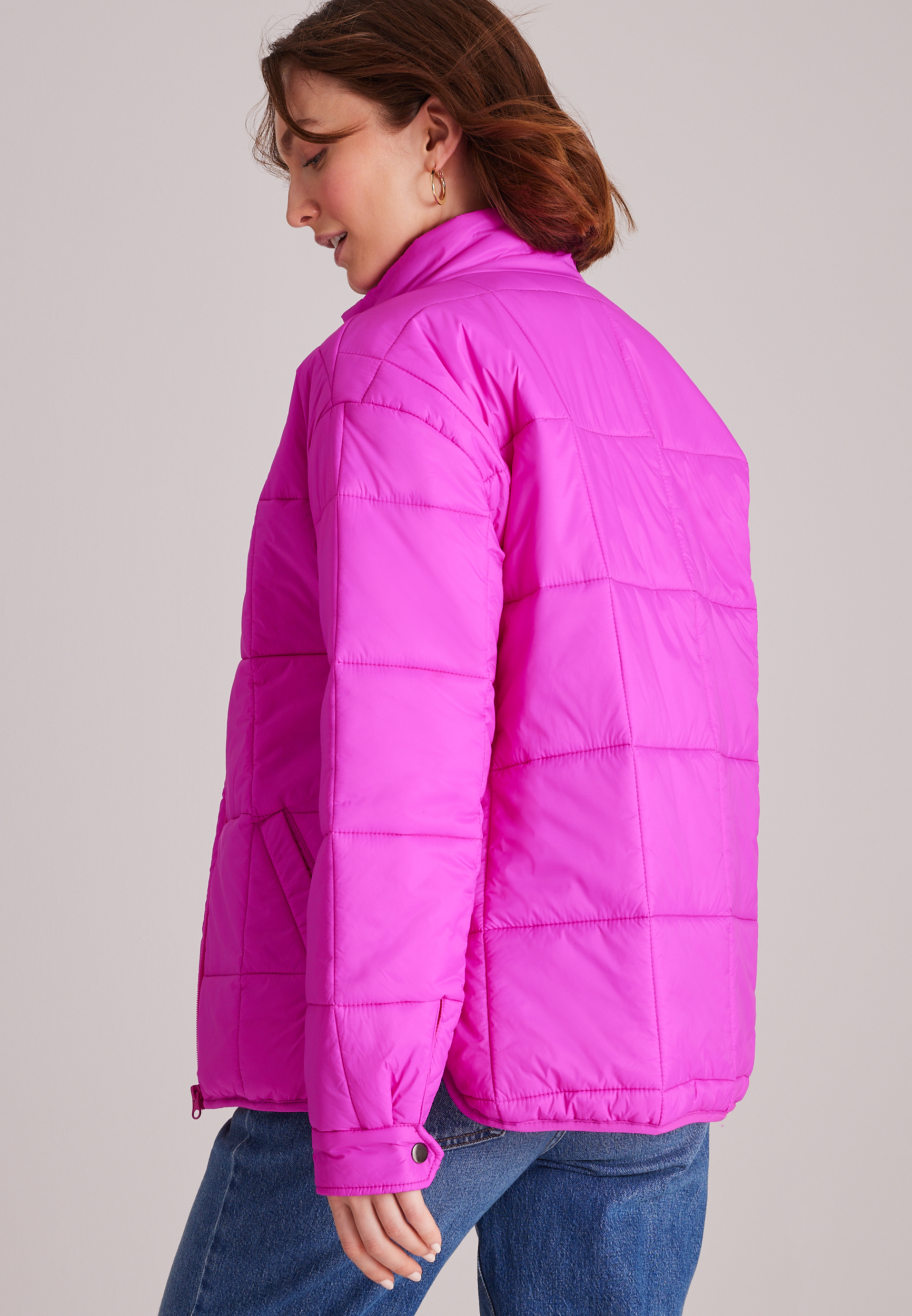 Packable Quilted Puffer Jacket, C4617, large