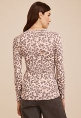 24/7 Ada Animal Print Long Sleeve Tee, C5296, small