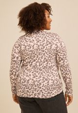 Plus Size 24/7 Ada Animal Print Long Sleeve Tee, C5296, small
