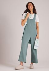 Bare Washed Terry Whipstitch Jumpsuit, C7076, small