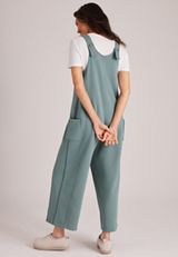 Bare Washed Terry Whipstitch Jumpsuit, C7076, small