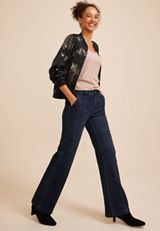 Studio Y Foil Floral Bomber Jacket, C1756, small