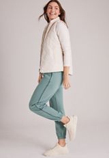 High Rise Whipstitch Jogger Pants, C7076, small