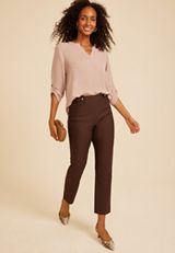 Atwood 3/4 Sleeve Popover Blouse, C5341, small