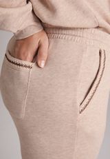 Plus Size High Rise Whipstitch Pocket Trim Joggers, C2445, small