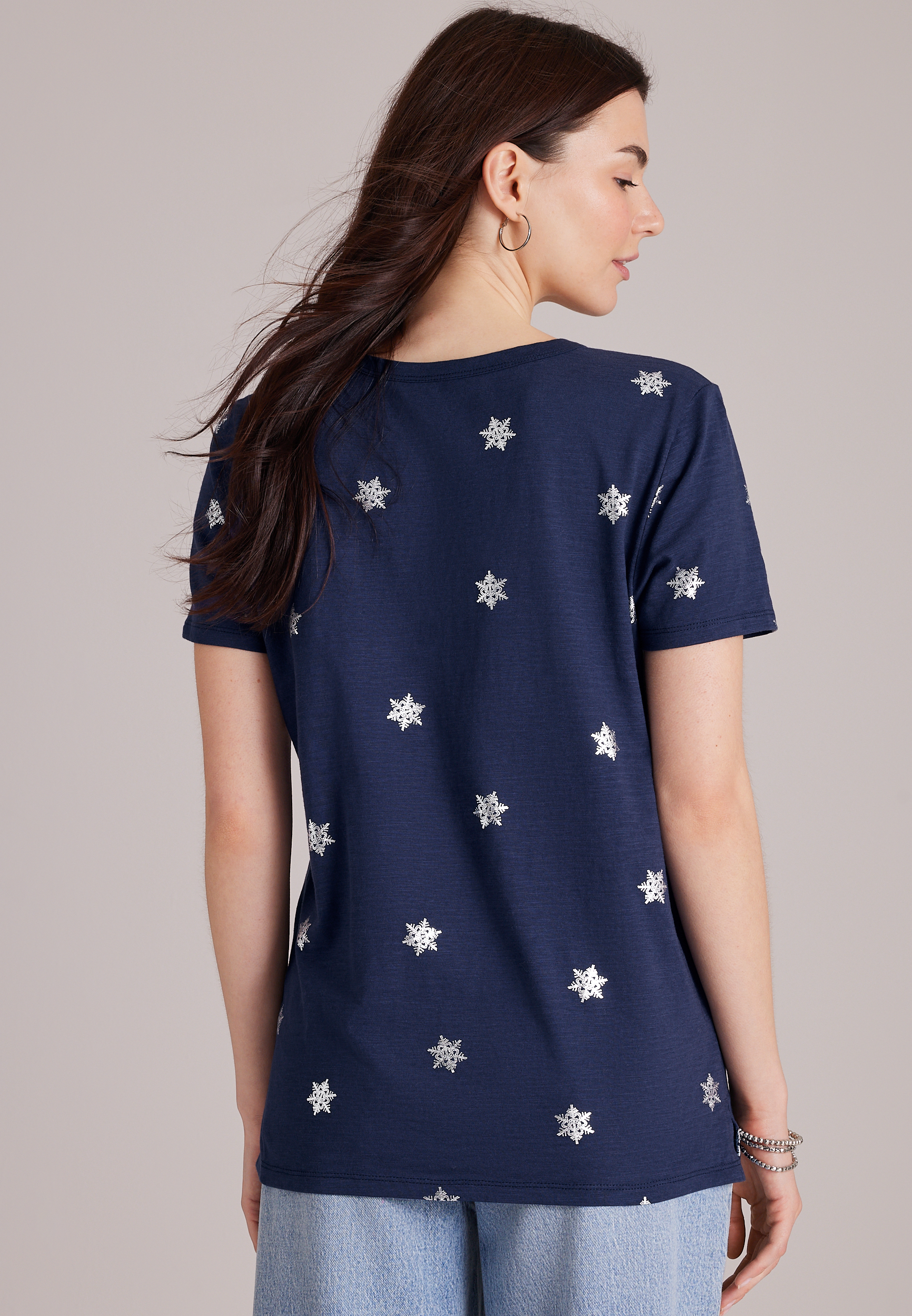 24/7 Dawson Snowflake Crew Neck Tee, C54, large