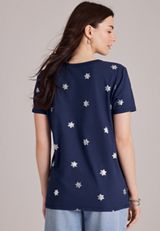 24/7 Dawson Snowflake Crew Neck Tee, C54, small