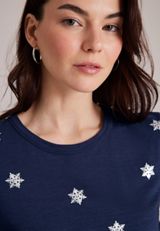 24/7 Dawson Snowflake Crew Neck Tee, C54, small
