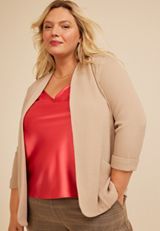 Plus Size Satin V Neck Cami Tank Top, C2011, small