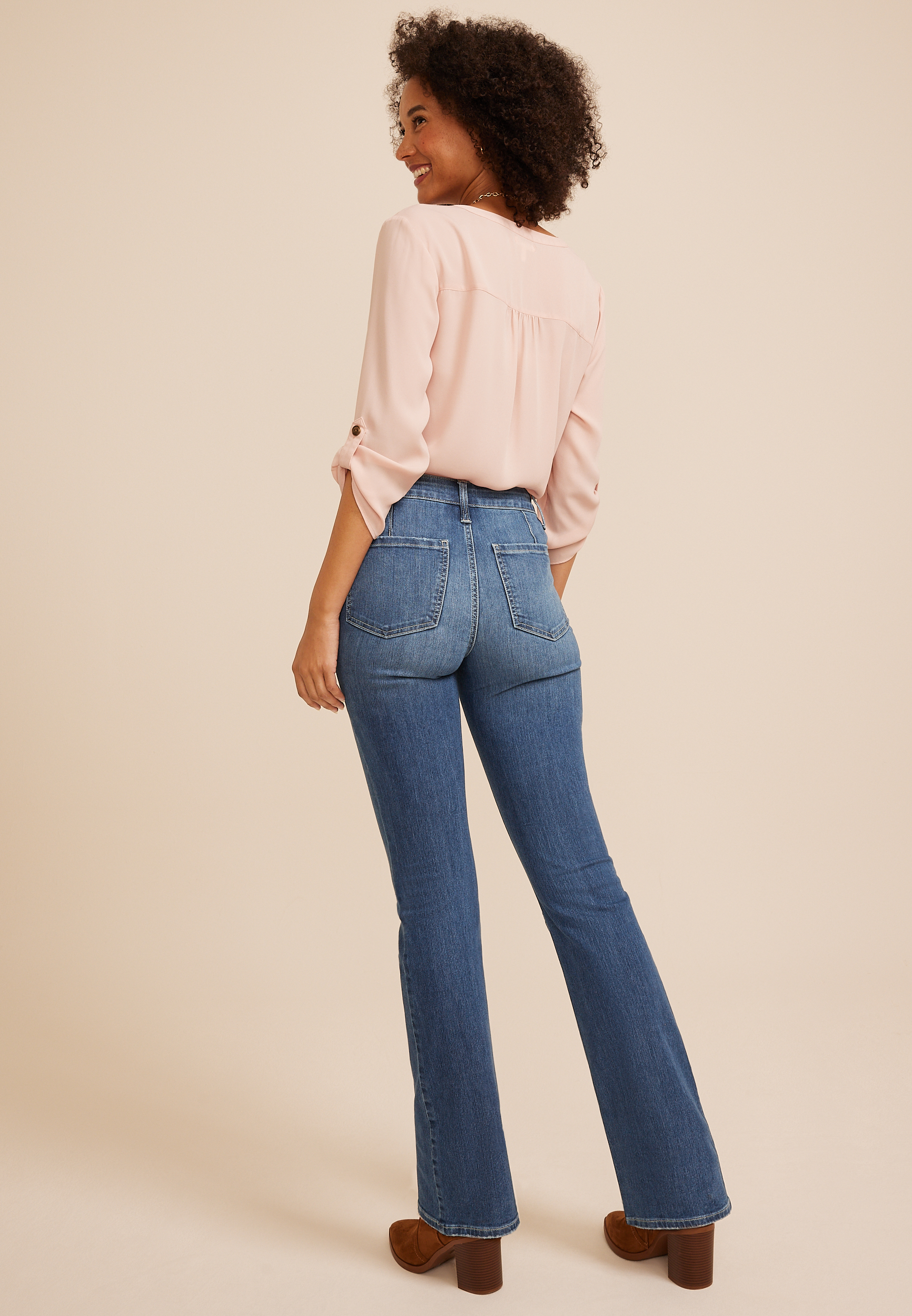 Everflex™ High Rise Bootcut Jeans, C3337, large