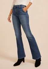Everflex™ High Rise Extended Tab Waist Flare Jeans, C3337, small