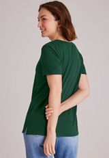 Holiday Duck Embroidered Graphic Tee, C7147, small