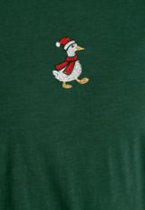 Holiday Duck Embroidered Graphic Tee, C7147, small