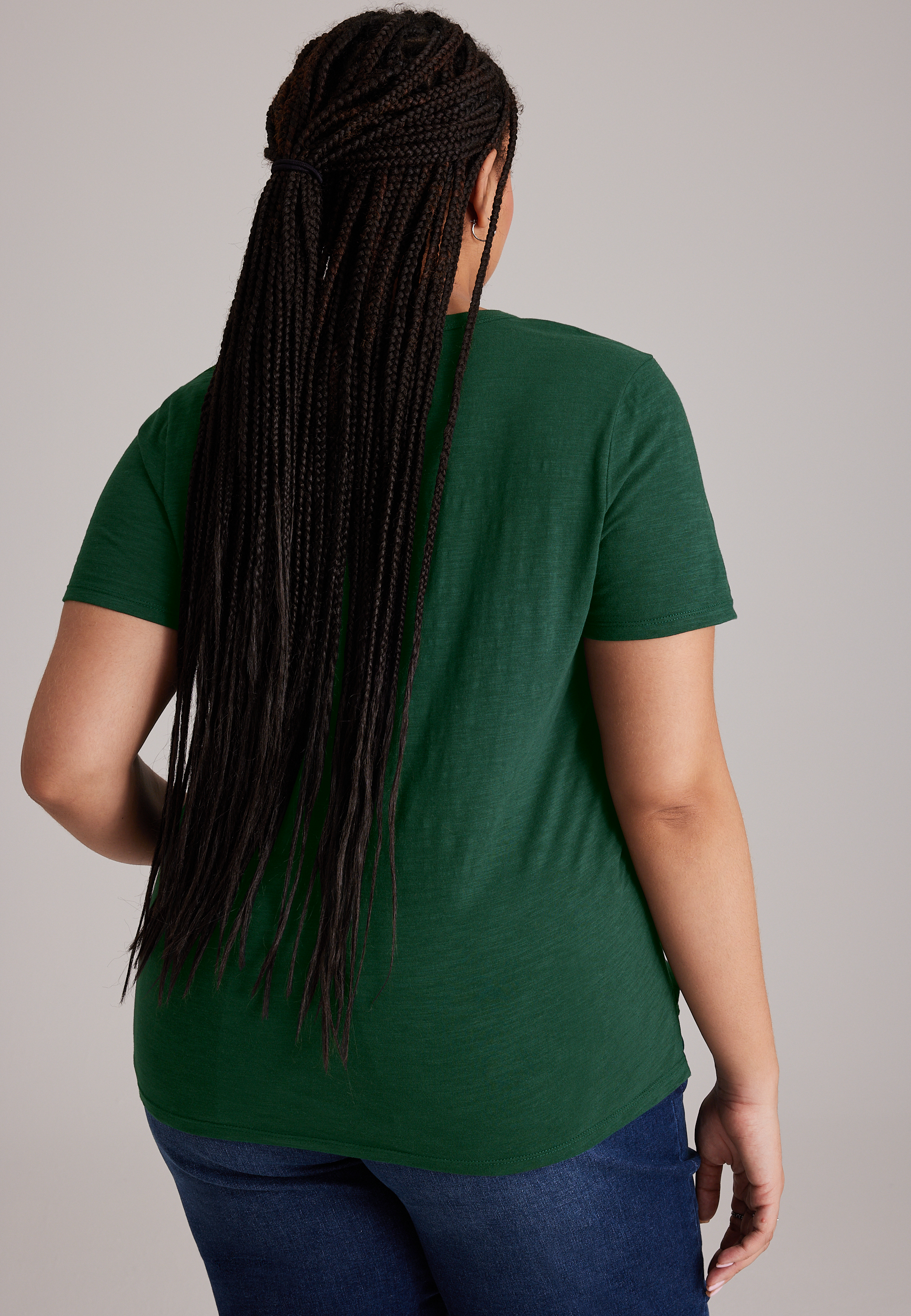 Plus Size Holiday Duck Embroidered Graphic Tee, C7147, large