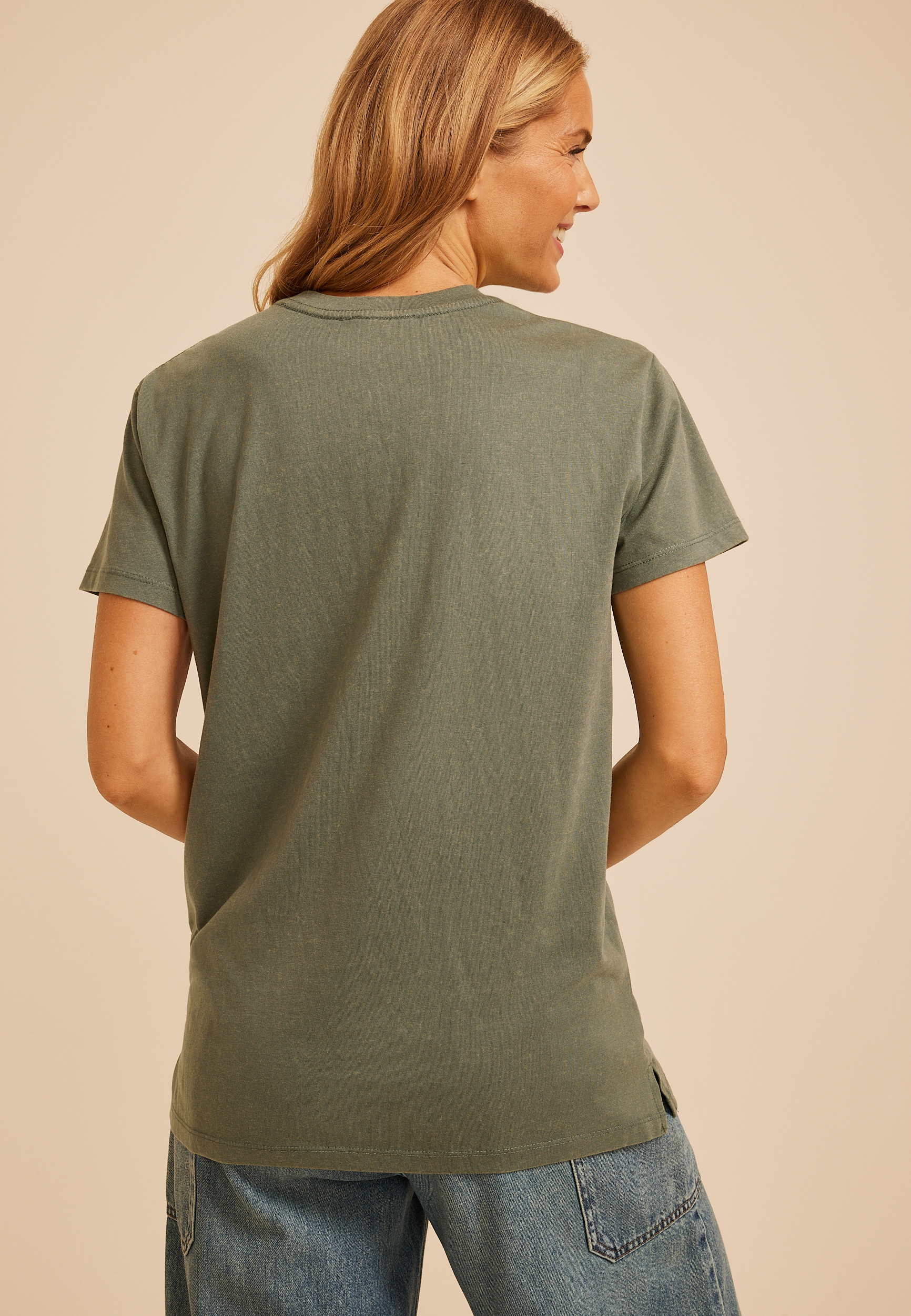 Floral Relaxed Fit Graphic Tee, C186, large