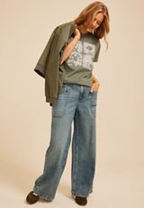 Floral Relaxed Fit Graphic Tee, C186, small