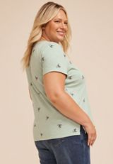 Plus Size 24/7 Dawson Candy Cane Embroidered Crew Neck Tee, C1774, small