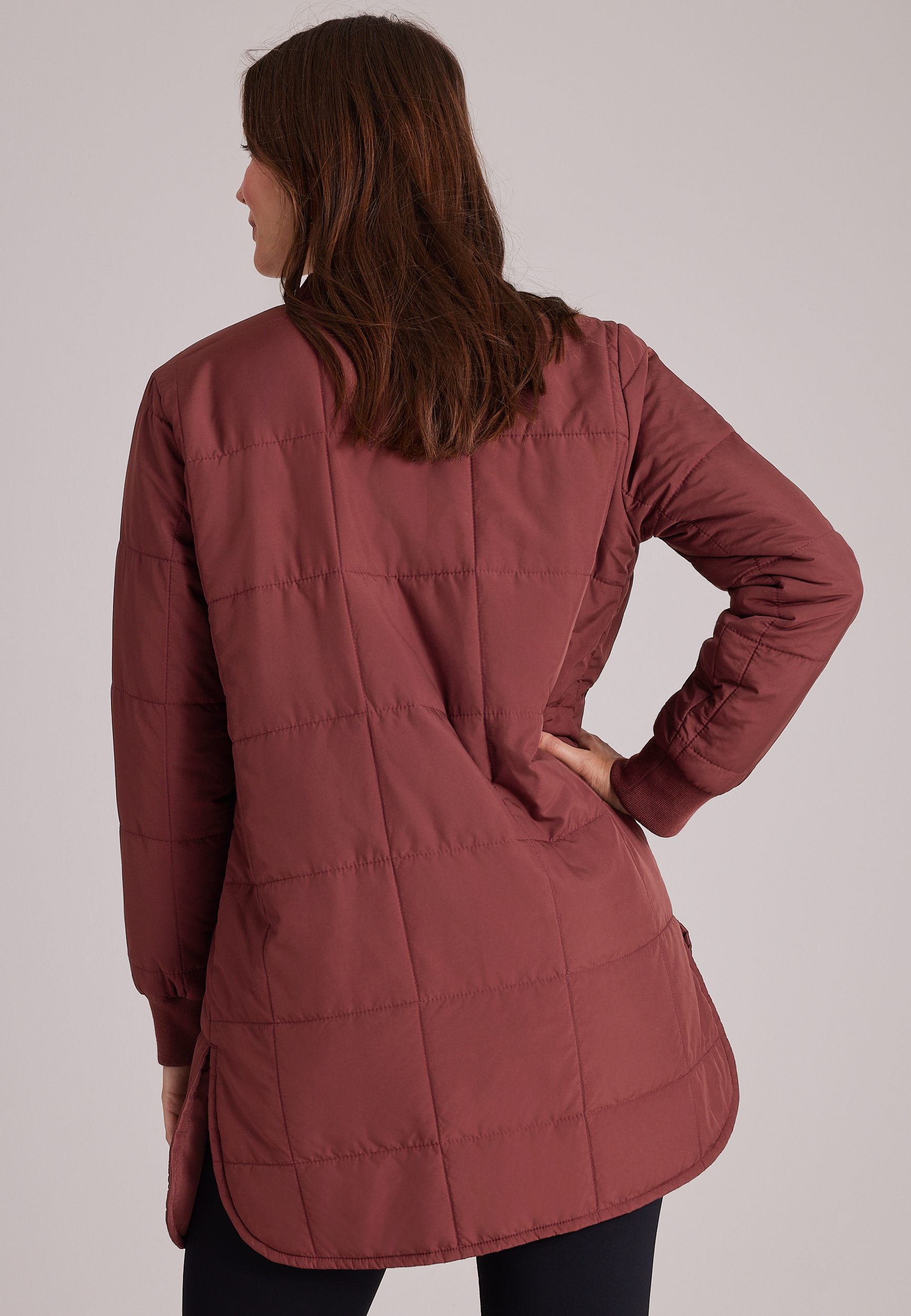 Long Puffer Bomber Jacket, C5221, large