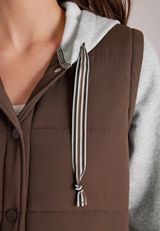 Quilted Twofer Hooded Jacket, C3681, small