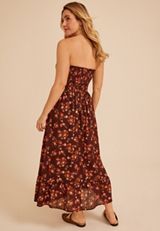 Band Of The Free Floral Strapless Midi Dress, C4695, small