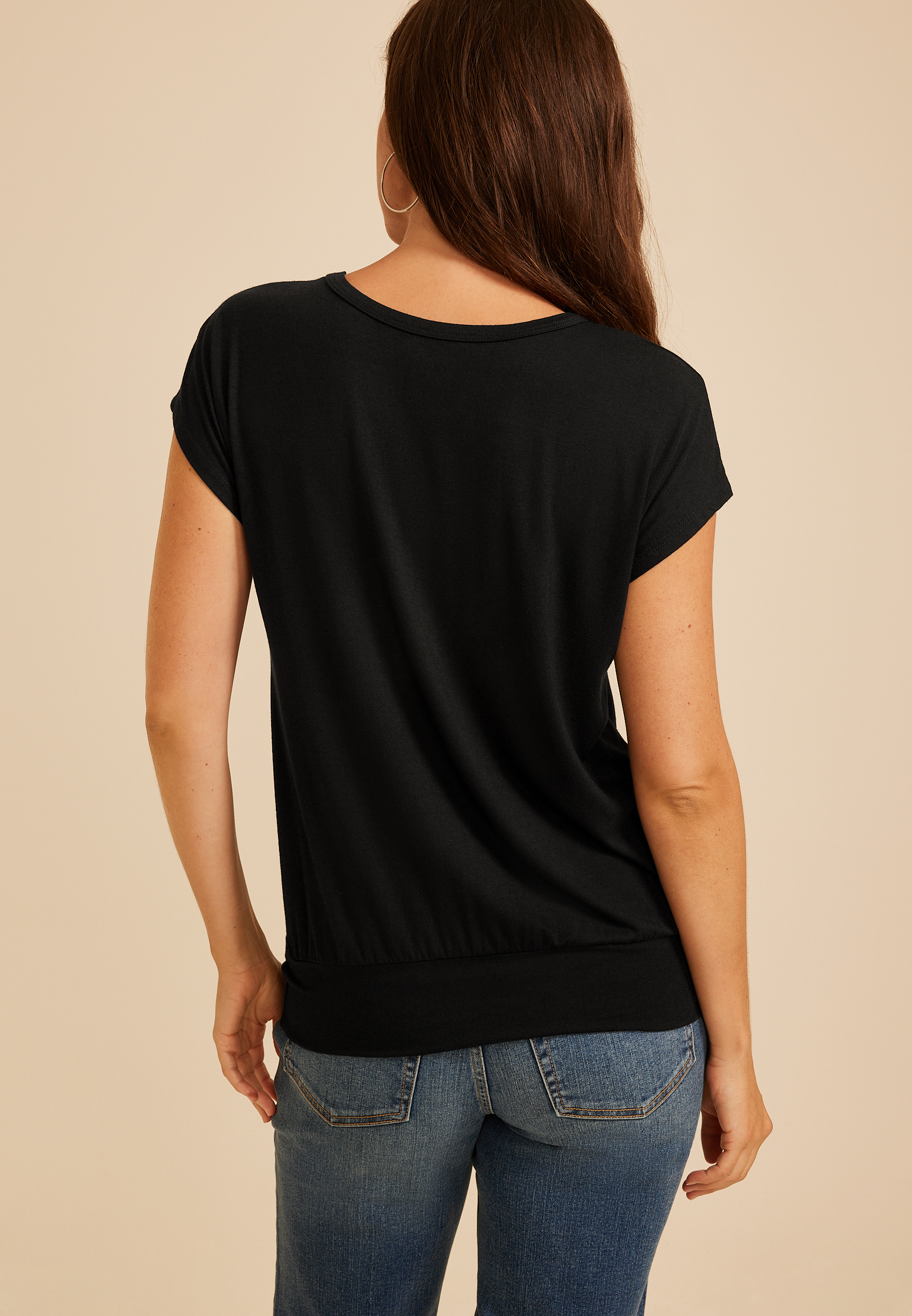 24/7 Short Sleeve Banded Hem Tee, C106, large