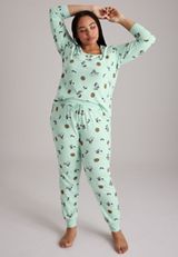 Plus Size Snoopy Holiday Hacci Pajama Set, C5208, small