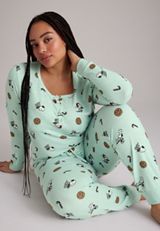 Plus Size Snoopy Holiday Hacci Pajama Set, C5208, small