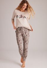 Festive Dogs Hacci Jogger Pajama Set, C5222, small