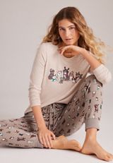 Festive Dogs Hacci Jogger Pajama Set, C5222, small