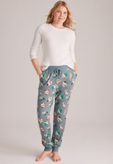 Festive Cats Hacci Jogger Pajama Pants, C4817, small