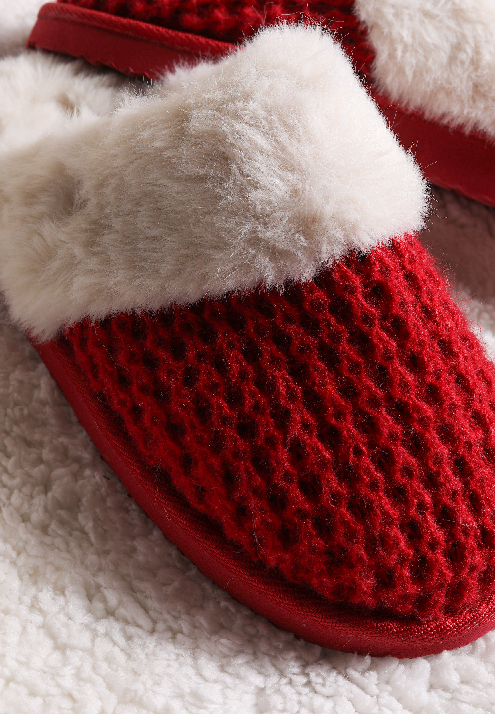 Waffle Knit Slippers, C5006, large