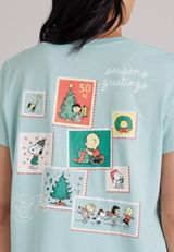 Peanuts Holiday Postage Stamp Classic Fit Graphic Tee, C5784, small