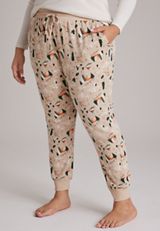 Plus Size Winter Lodge Hacci Jogger Pajama Pants, C4813, small