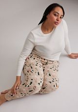 Plus Size Winter Lodge Hacci Jogger Pajama Pants, C4813, small