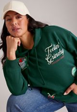Plus Size Feelin' Grinchy Hoodie, C7147, small