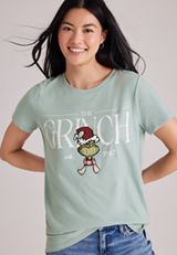 The Grinch Holiday Classic Fit Graphic Tee, C6232, small