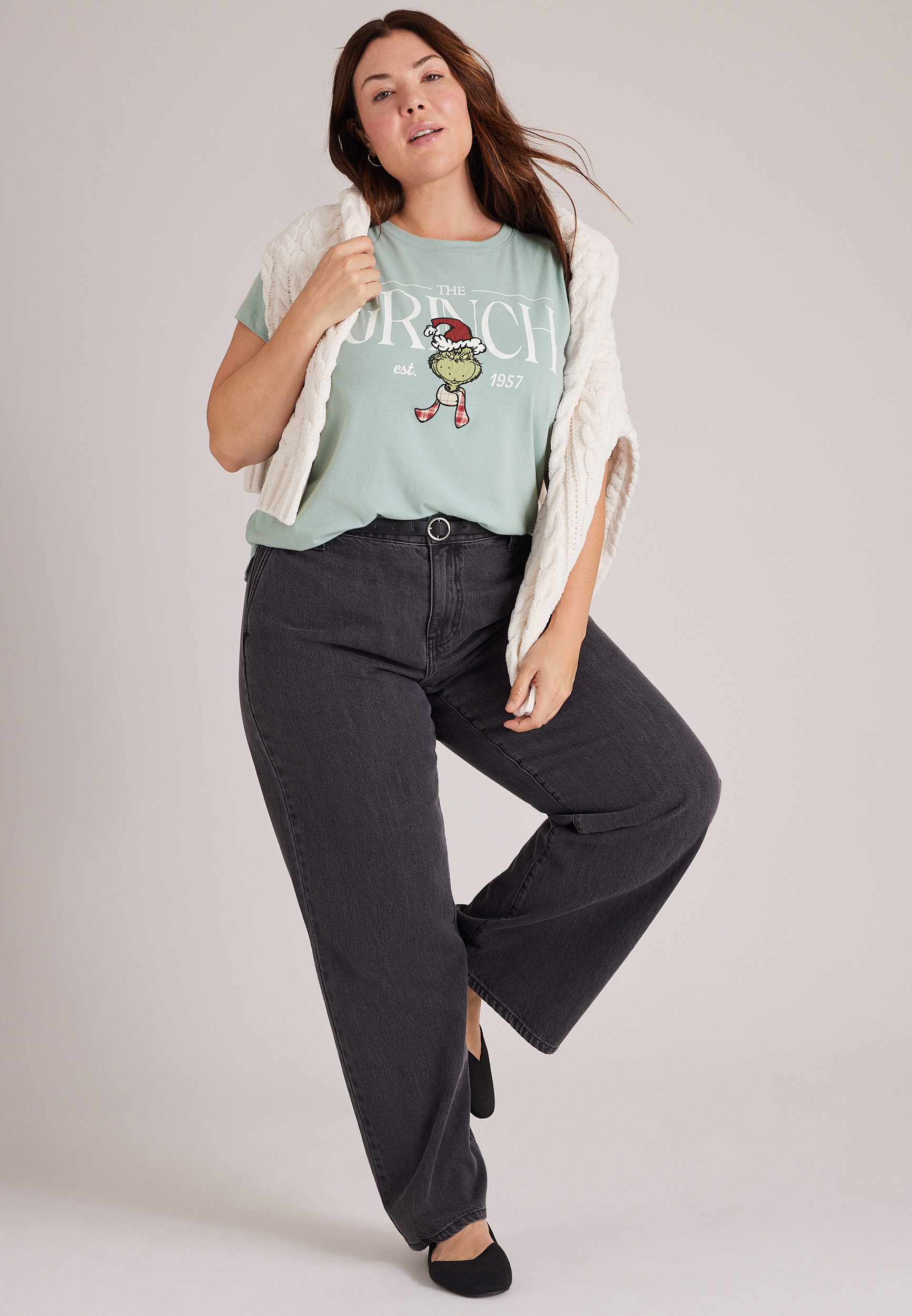 Plus Size The Grinch Holiday Classic Fit Graphic Tee, C6232, large