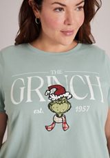 Plus Size The Grinch Holiday Classic Fit Graphic Tee, C6232, small