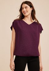Polka Dot Dolman Sleeve Blouse, C9028, small