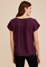 Polka Dot Dolman Sleeve Blouse, C9028, small