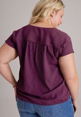 Plus Size Polka Dot Dolman Sleeve Blouse, C9028, small