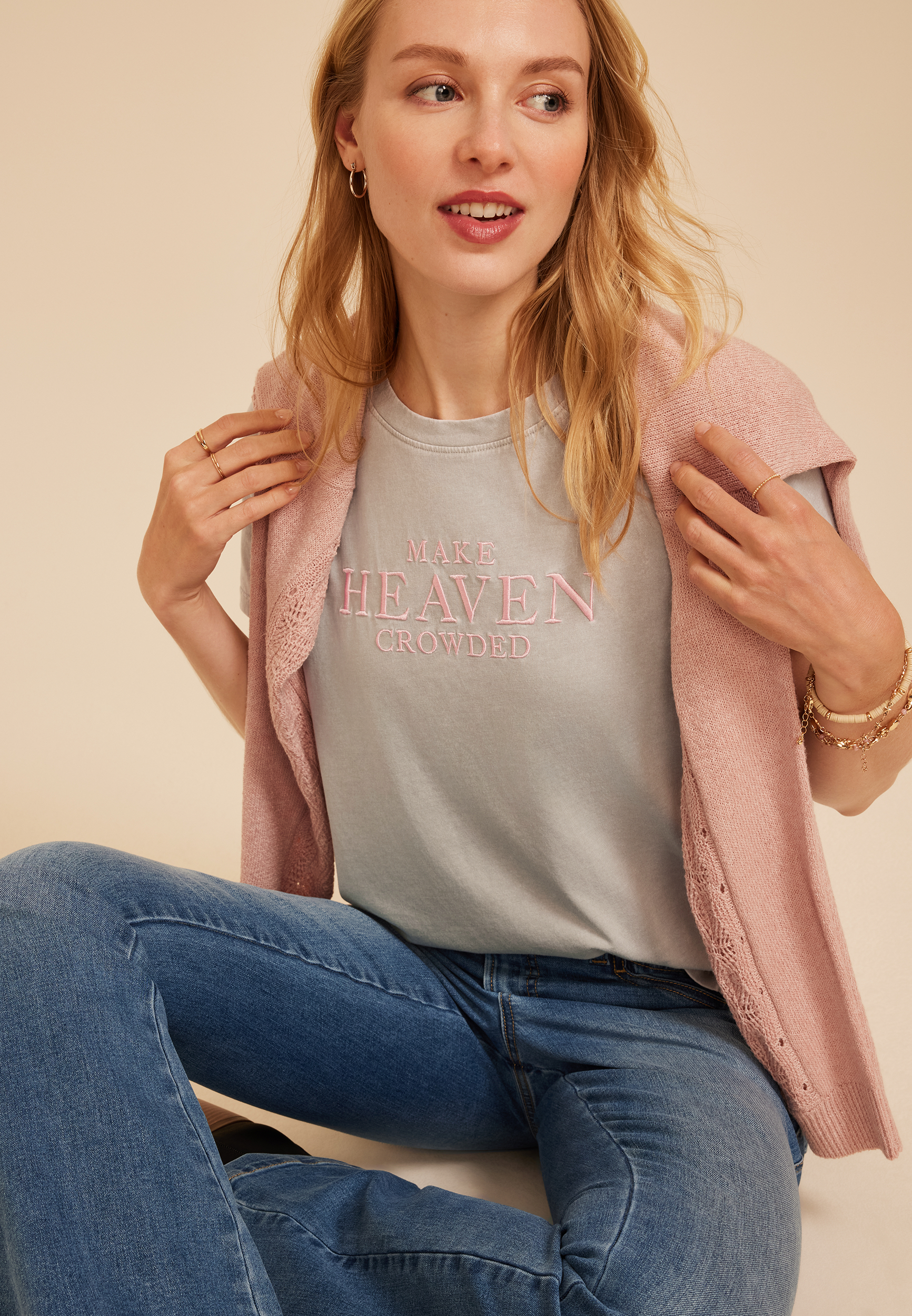 Make Heaven Crowded Graphic Tee, C9364, large