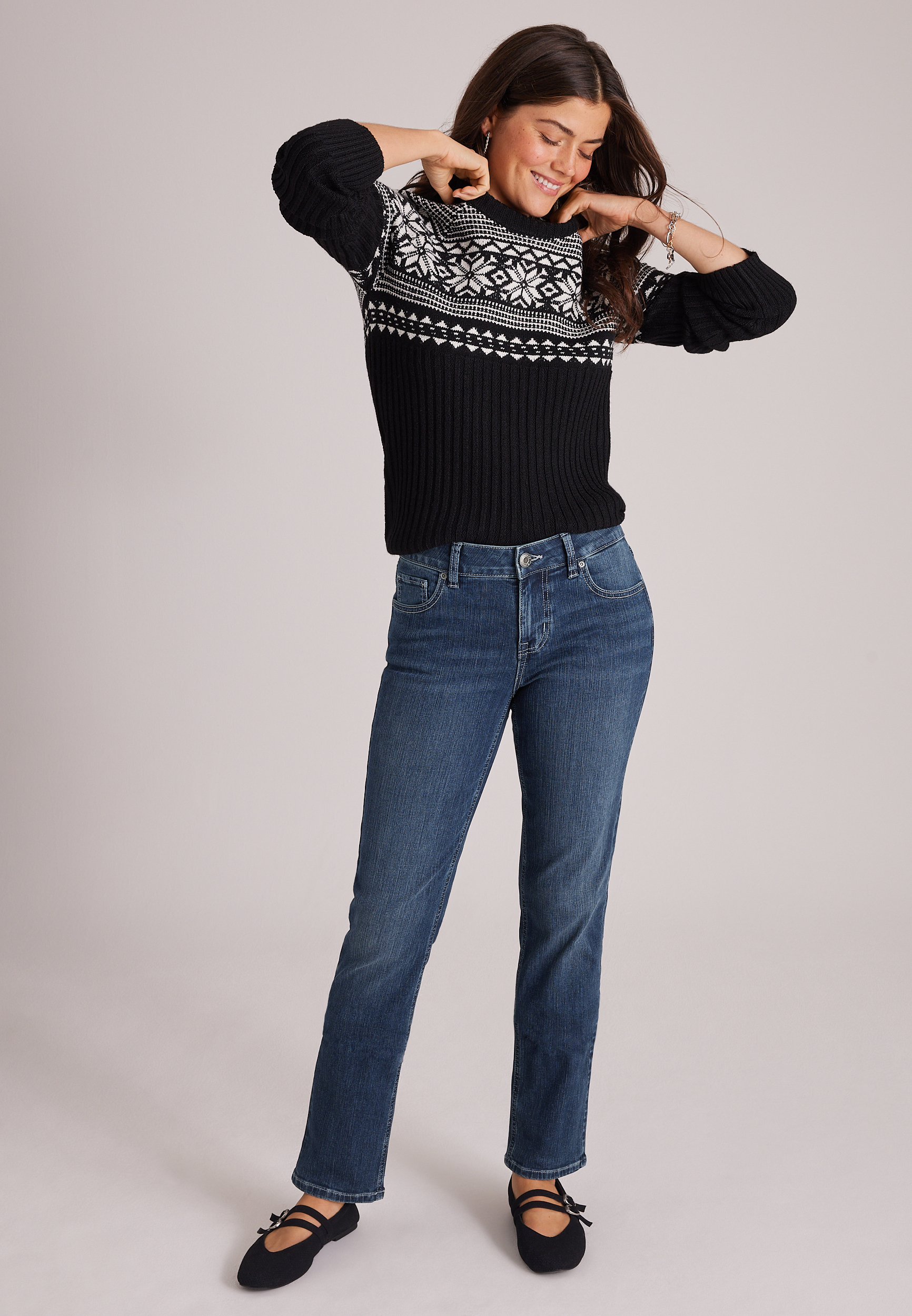m jeans by maurices™ Classic High Rise Straight Jeans, C258, large