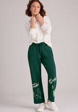 High Rise Feelin' Grinchy Wide Leg Pants, C7147, small